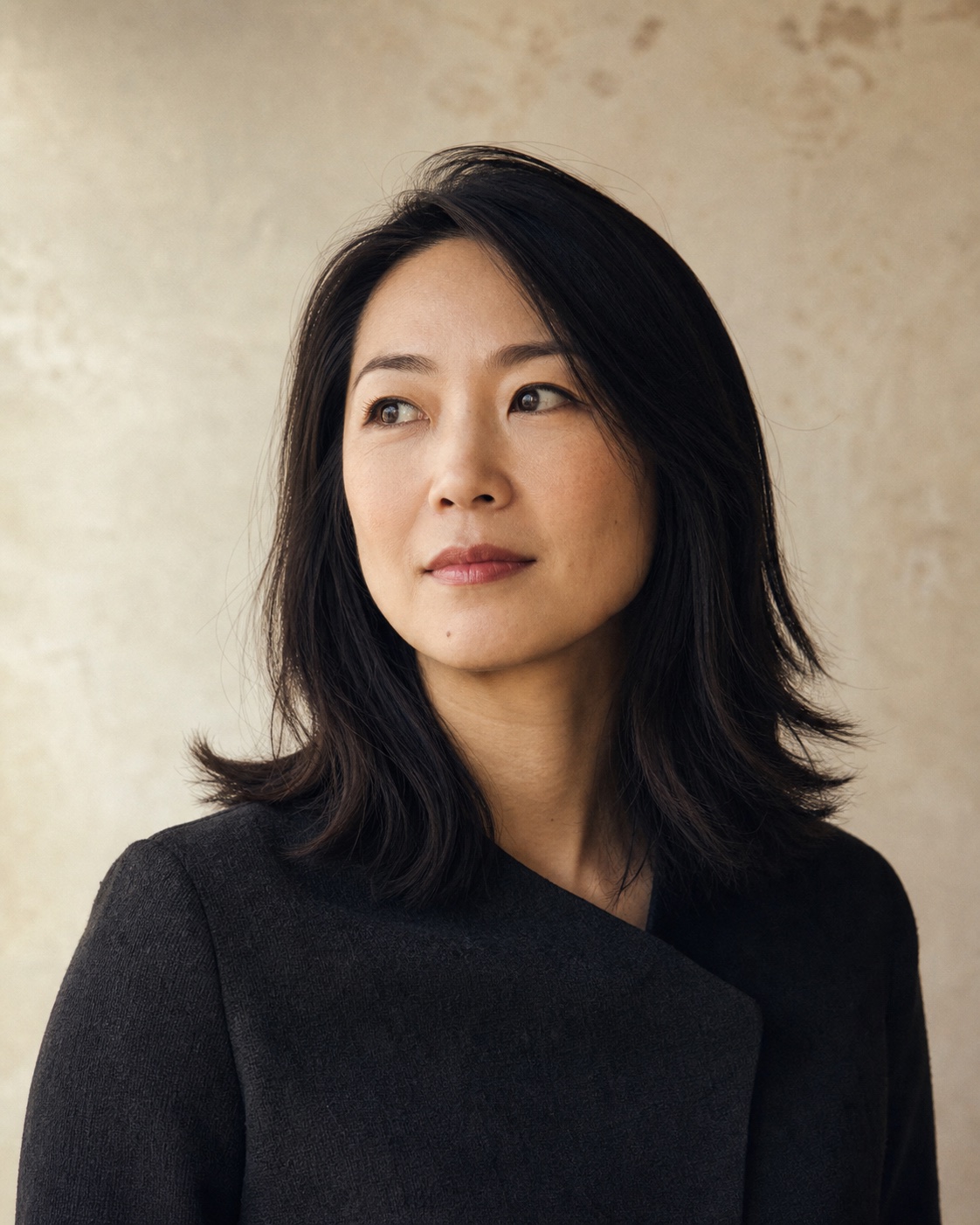 Thoughtful Chinese woman founder portrayed in the TrendMind private beta Brand Brief